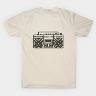 A Line art of a Boombox T-Shirt